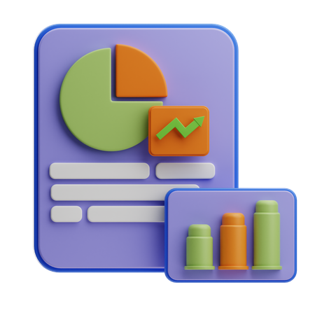 Analyse financière  3D Icon