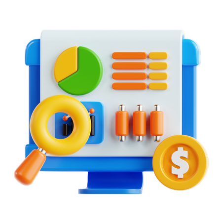 Analyse financière  3D Icon