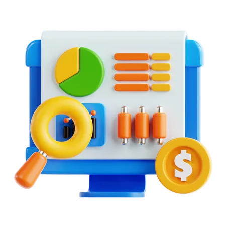 Analyse financière  3D Icon