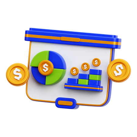 Analyse financière  3D Icon