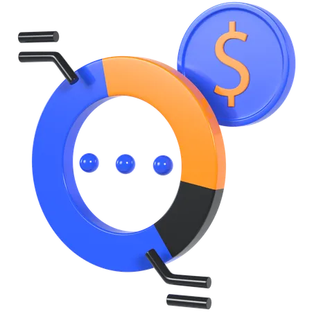 Analyse financière  3D Illustration