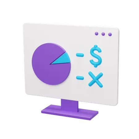 Analyse financière  3D Icon