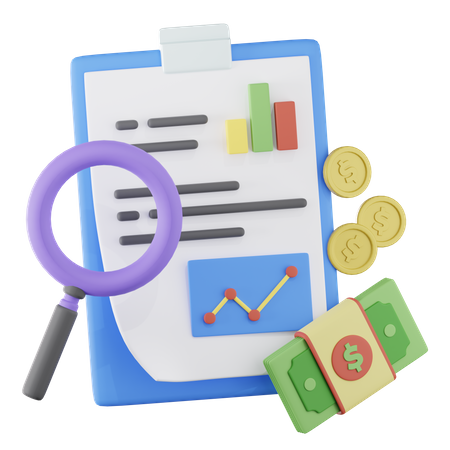 Analyse financière  3D Icon