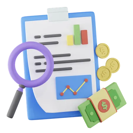 Analyse financière  3D Icon