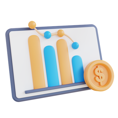 Analyse financière  3D Icon