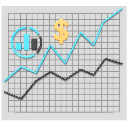 Analyse financière  3D Icon