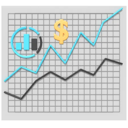 Analyse financière  3D Icon