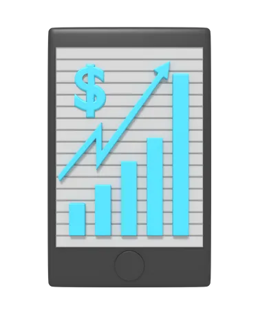 Analyse financière en ligne  3D Icon