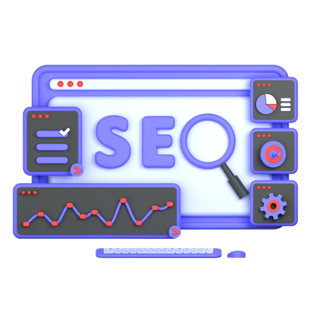 Analyse SEO  3D Illustration