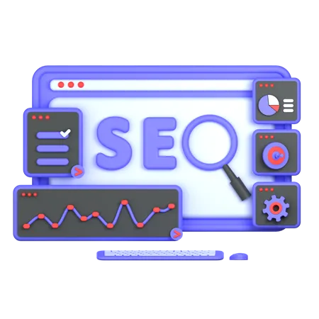 Analyse SEO  3D Illustration