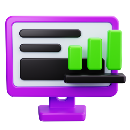 Analyse und Reporting  3D Icon