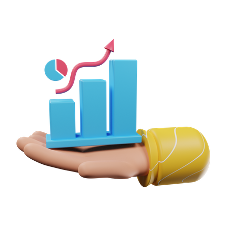 Analyse Wachstum 3D Icon