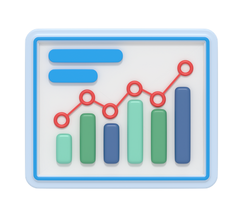 Analyse Wachstum  3D Illustration