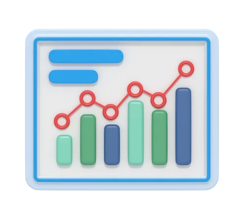 Analyse Wachstum  3D Illustration