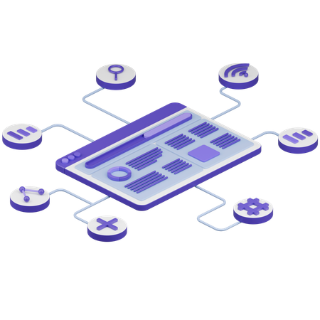 Analyse Web  3D Icon