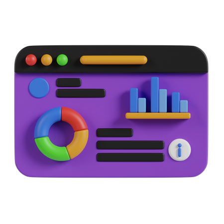 Analyse Web  3D Icon