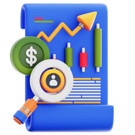 Analyse de marché  3D Icon