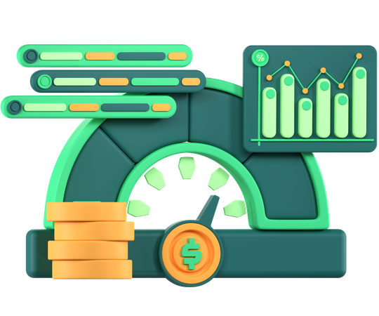 Compteur d'analyse  3D Icon