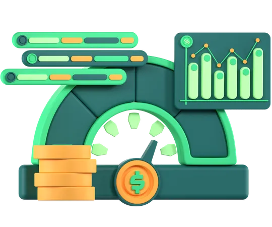 Compteur d'analyse  3D Icon