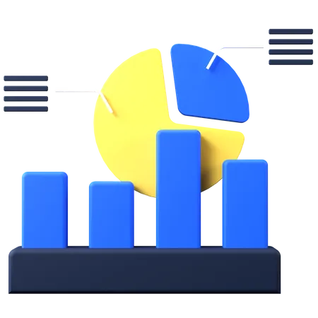 3 D Business Report Chart 3D Icon