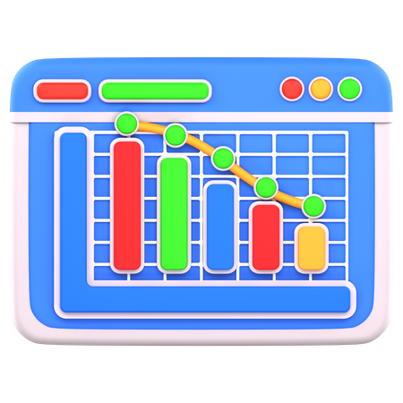 Analysis chart  3D Icon