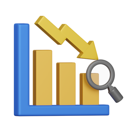 Analysis Chart Down  3D Icon