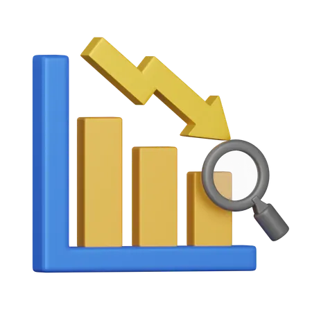 Analysis Chart Down  3D Icon