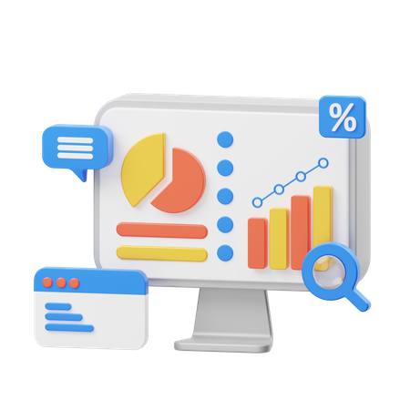 Analysis Data Presentation 3D Icon
