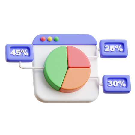 Analysis Garph  3D Icon