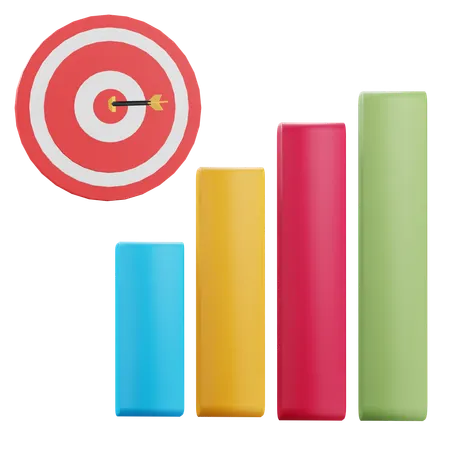 3 D Target Illustration With Transparent Background 3D Icon