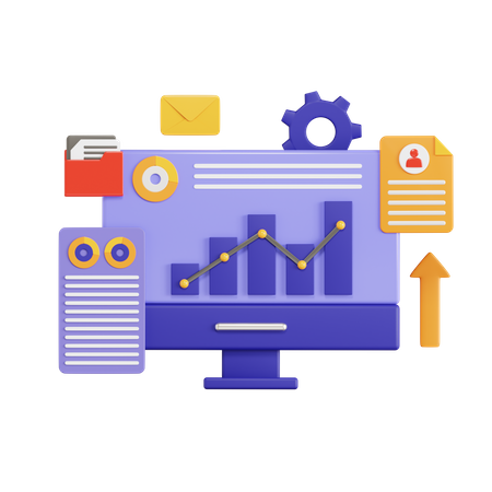 Analysis Growth Business  3D Icon