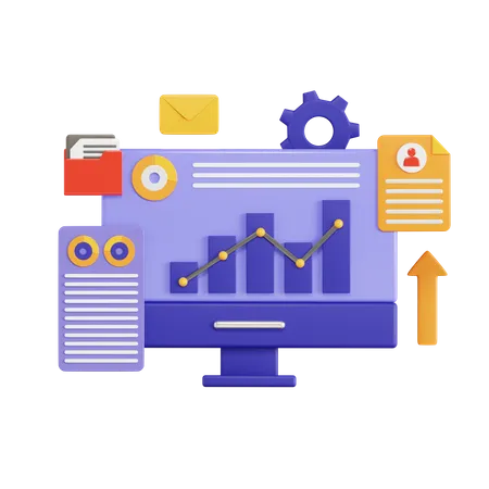 Analysis Growth Business 3D Icon