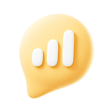 Business Chat 3 D Icon Speech Bubble Yellow Chat Bubble 3 D Rendering 3D Icon