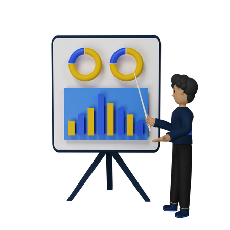 Analysis Presentation 3D Illustration