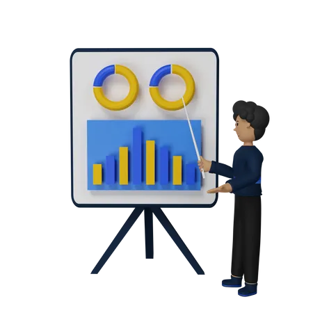 Analysis Presentation 3D Illustration
