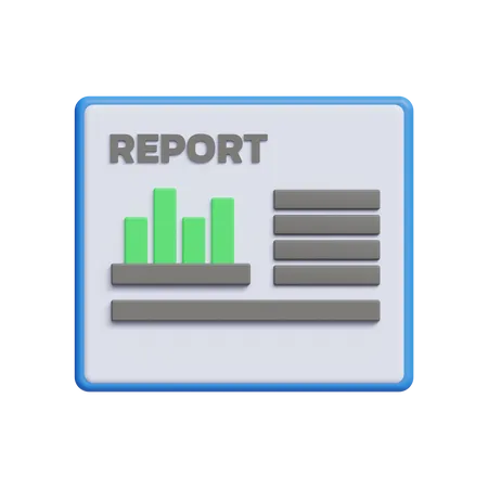 Analysis Report 3D Icon