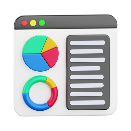 Analysis report graph  3D Icon