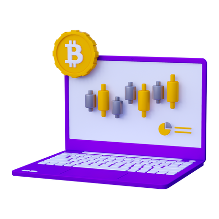 Analyst bitcoin  3D Icon