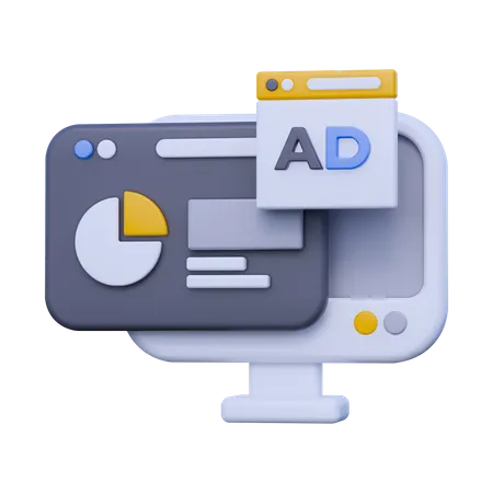 Analyste de publicités  3D Icon