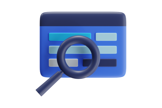 Analytic Search  3D Icon