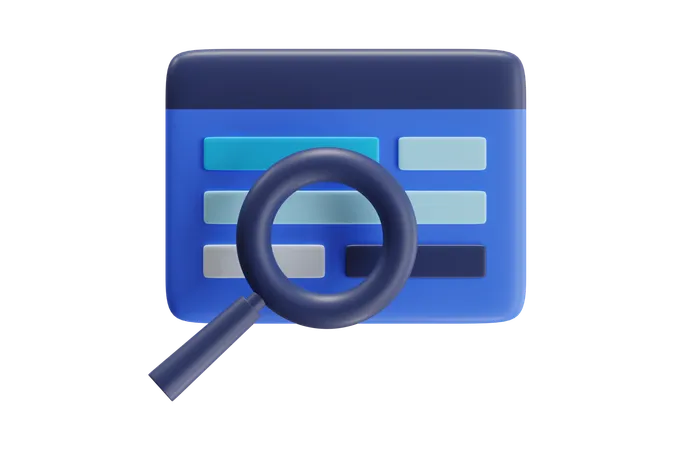 Analytic Search  3D Icon