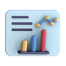 analytics chart 3d logos
