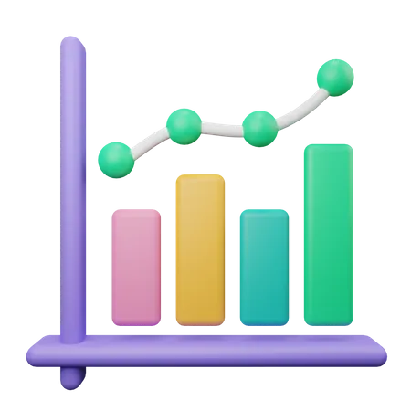 Analytics Chart  3D Illustration