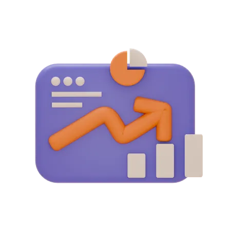 Data Statistics Business Growth Of 3 D Icon 3D Illustration