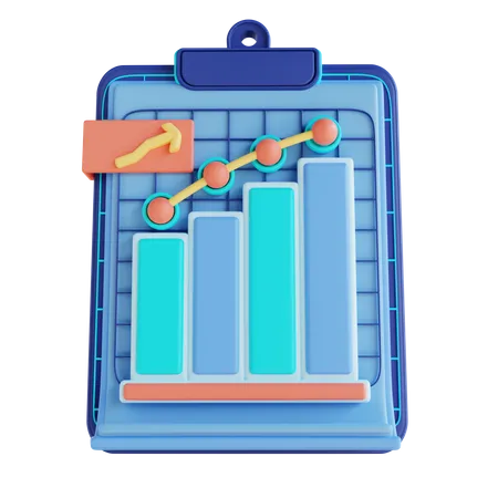 Analytics Growth Report 3D Icon