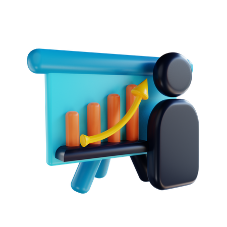 Analytics presentation  3D Icon