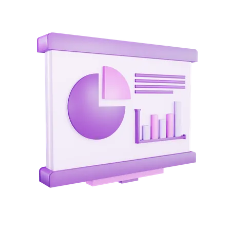 Analytics Presentation 3D Illustration