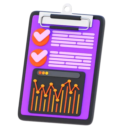 Analytics Report  3D Icon