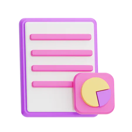 Analytics Report  3D Icon