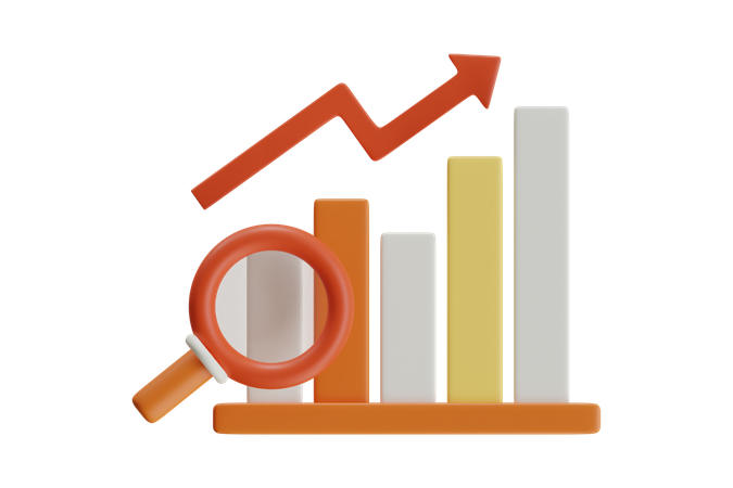 Analytisches Wachstum  3D Icon